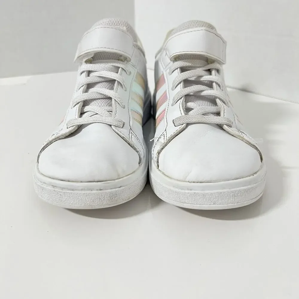 Adidas Children's Girls Grand Court 2.0 - Cloud White/Iridescent Size 2